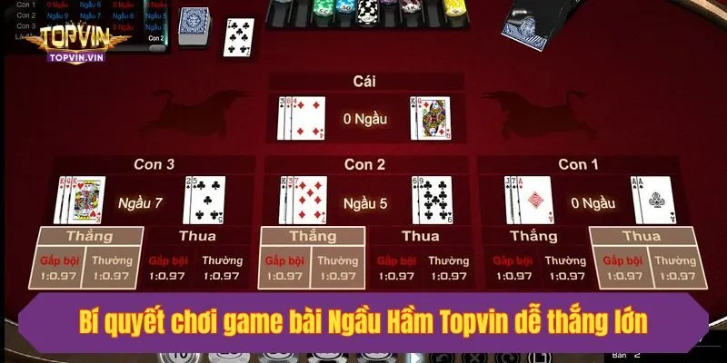 Bí quyết chơi game bài Ngầu Hầm Topvin dễ thắng lớn